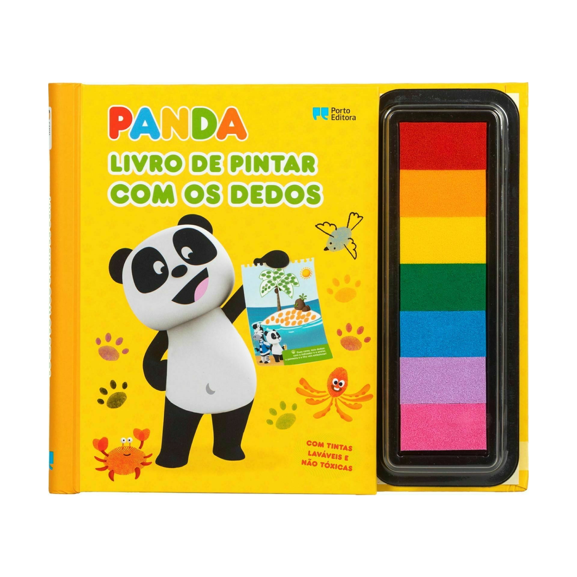 Desenho de Panda com presente para Colorir - Colorir.com
