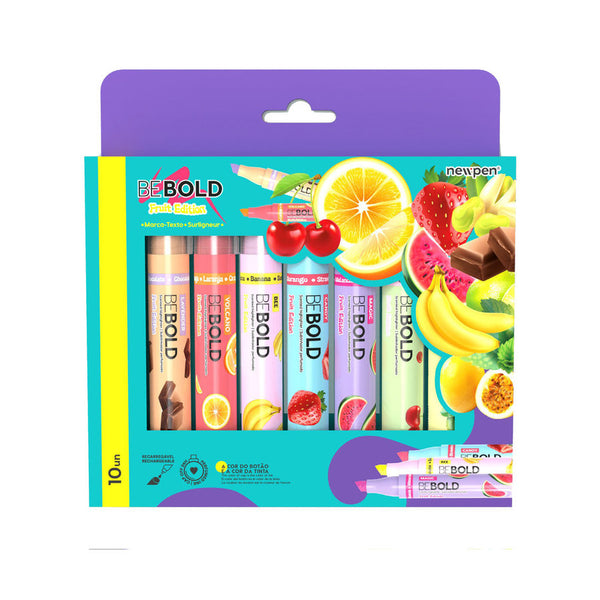 Sublinhador BeBOLD Fruit Edition Pack 10 unidades