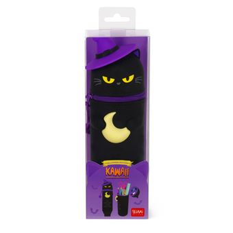 Estojo em Silicone Legami 2 em 1 Kawaii Halloween - Gato Preto