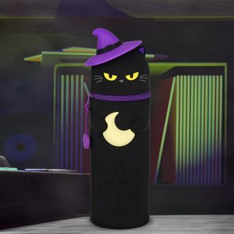 Estojo em Silicone Legami 2 em 1 Kawaii Halloween - Gato Preto