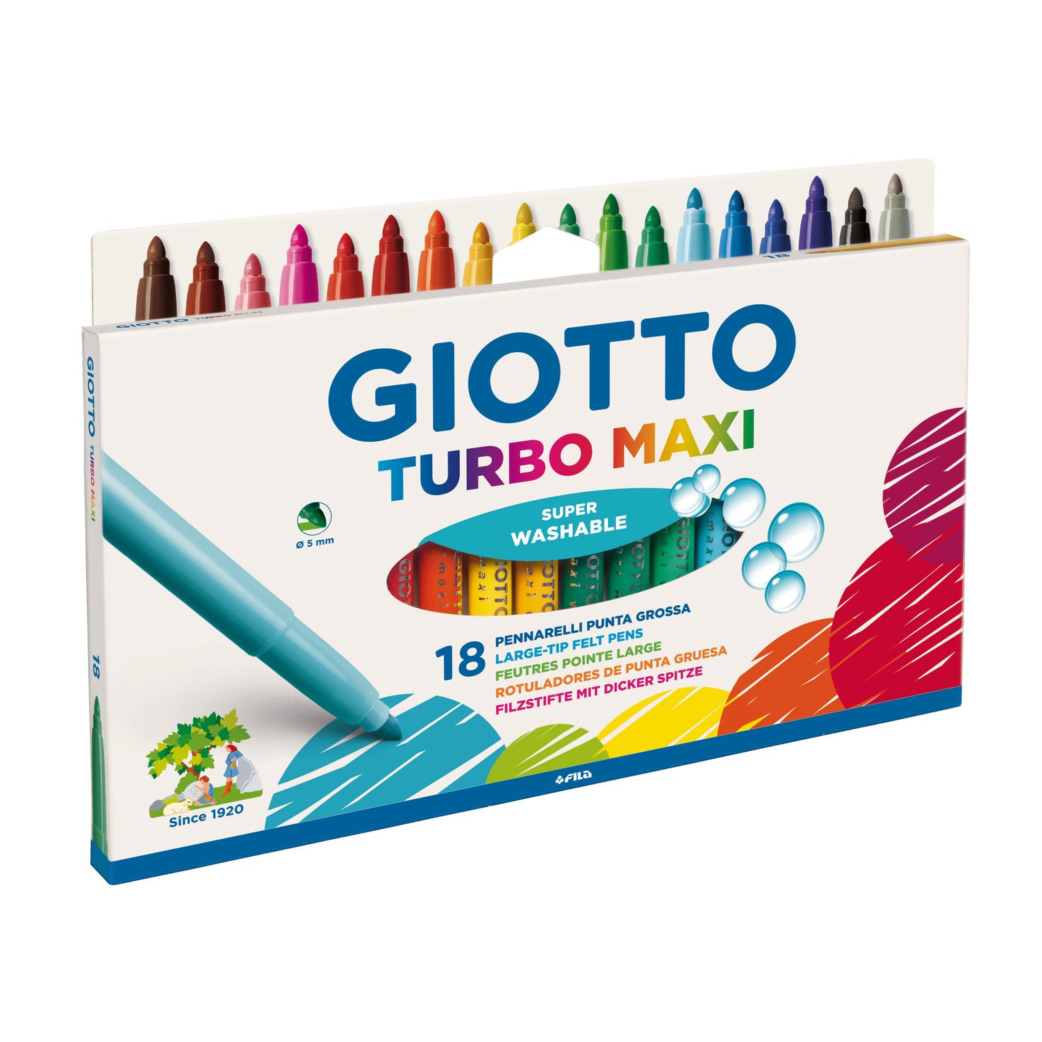 Marcador Colorir Maxi 18 Unidades Giotto