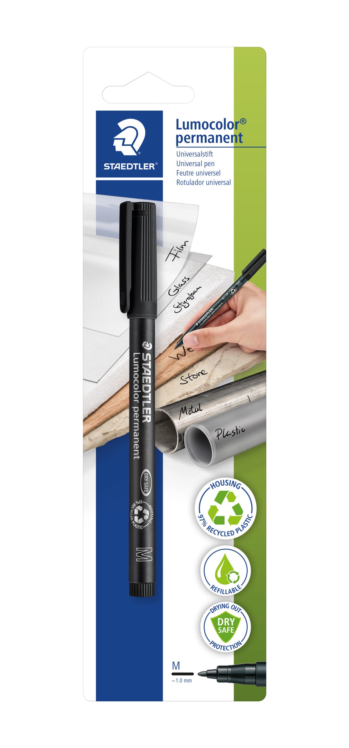 Marcador Permanente Lumocolor 1mm Preto Staedtler