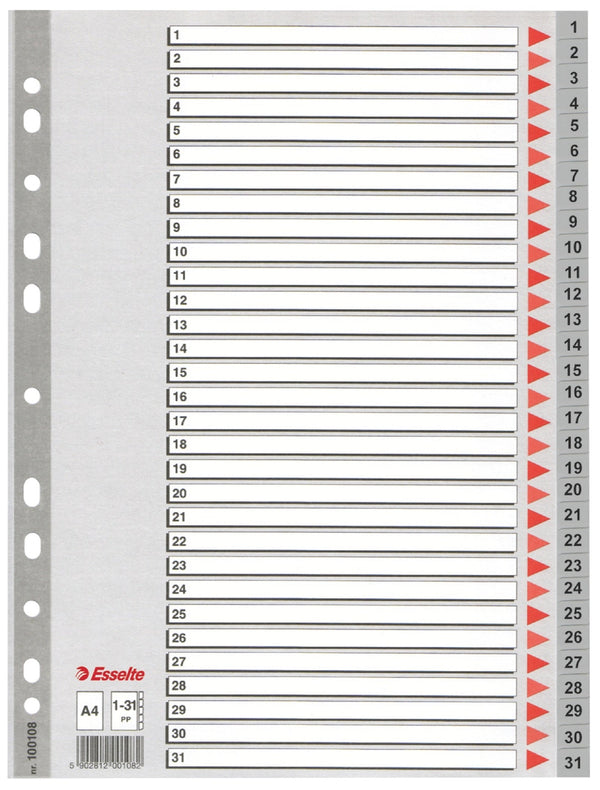 Separador Numérico 31 Divisórias A4 Polipropileno