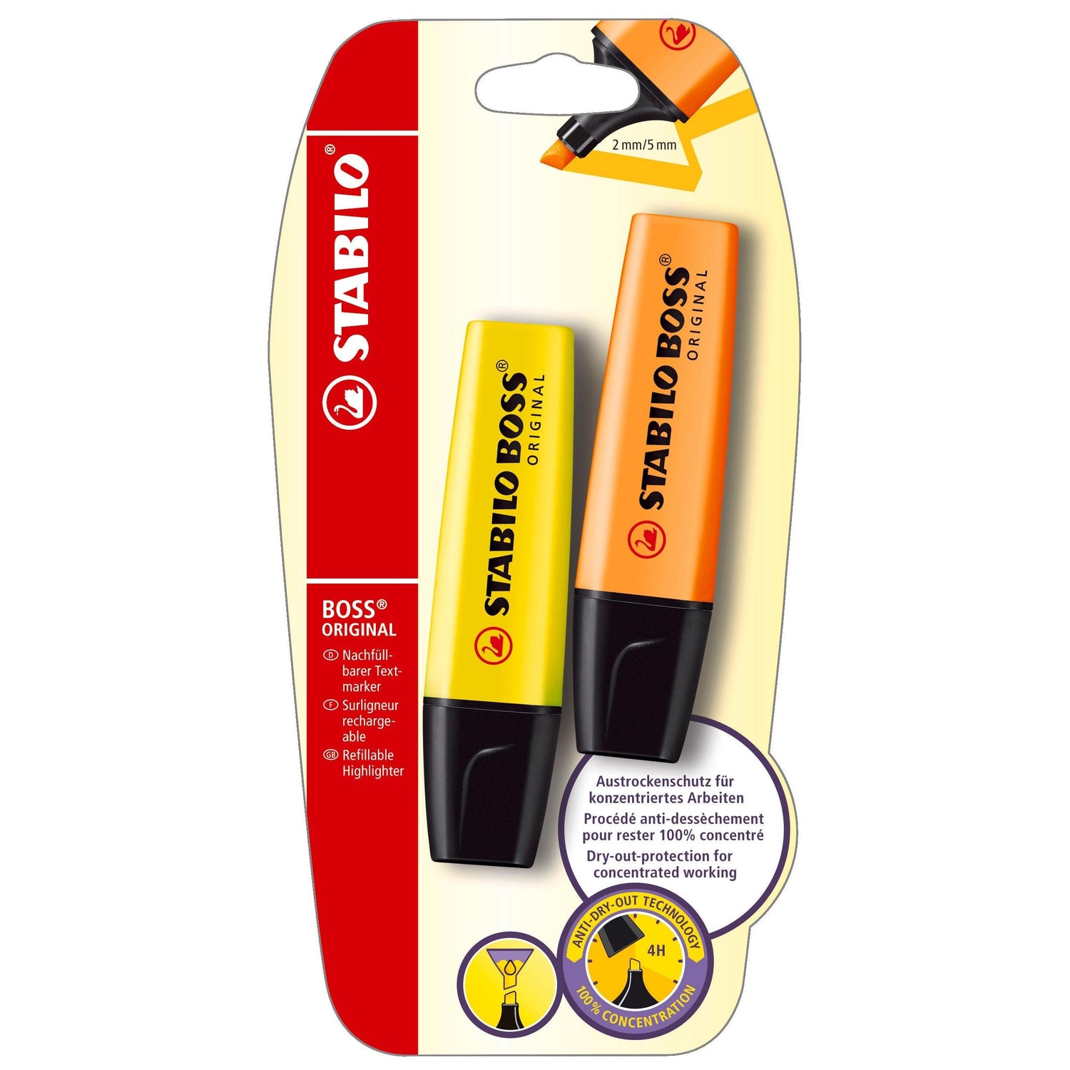 Sublinhador de Tinta Fluorescente Stabilo
