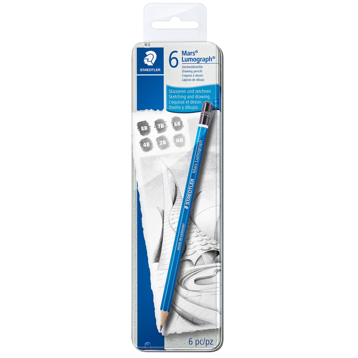 Lapis Staedtler Mars Lumograph 6 Unidades