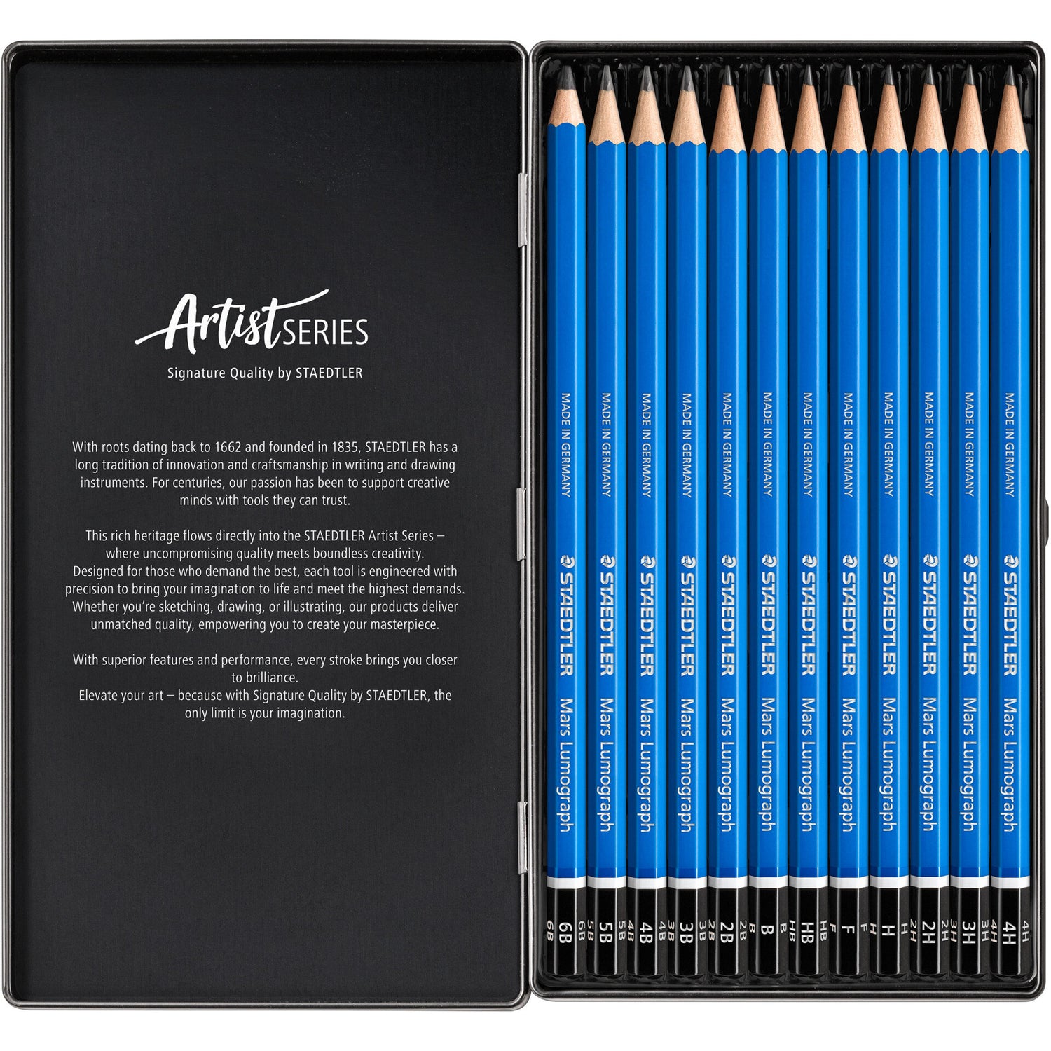 Lapis Staedtler Mars Lumograph 12 Unidades