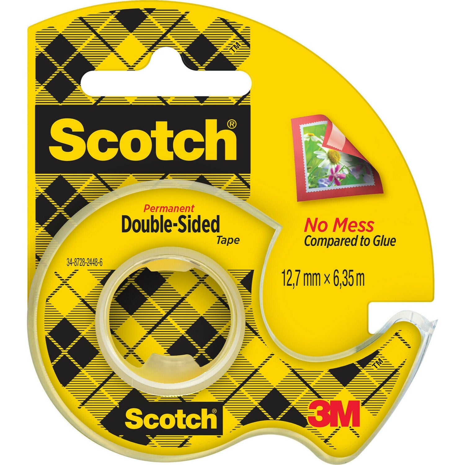 Fita Cola Dupla Face com Desenho 7,5m x 19mm Scotch