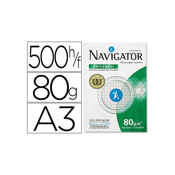 Resma Papel Impressão Navigator A3 80G 500F