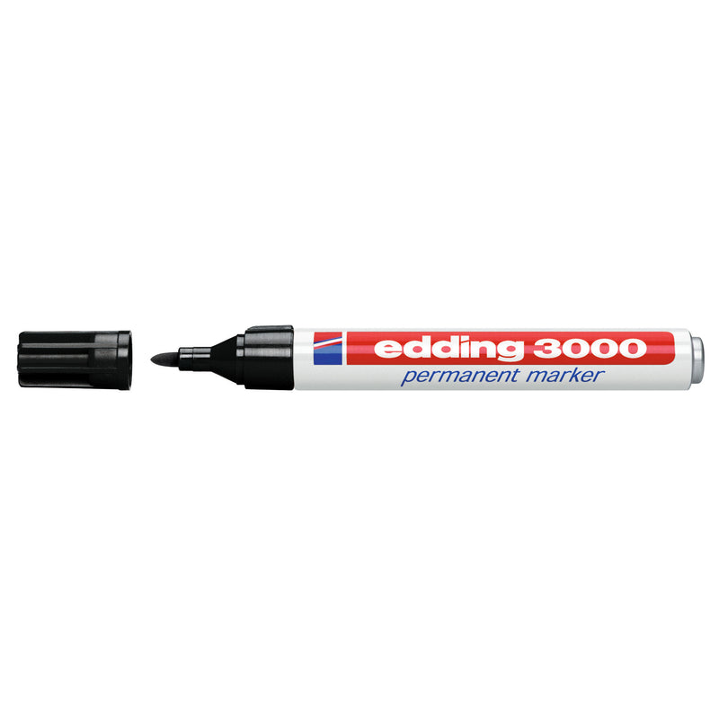 Marcador Permanente E-3000 Preto Edding