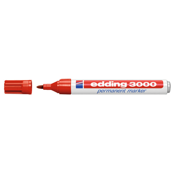 Marcador Permanente E-3000 Vermelho Edding