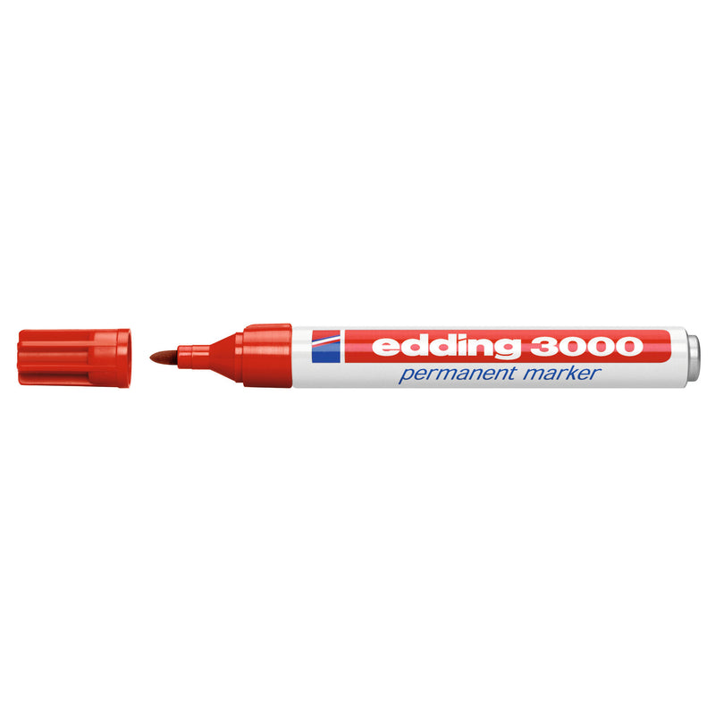 Marcador Permanente E-3000 Vermelho Edding