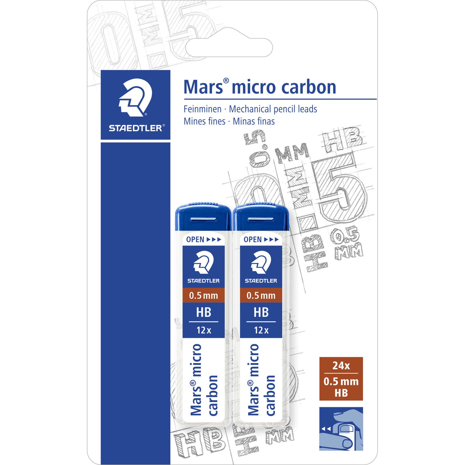 Tubo Minas Mars Micro 0,7 Milímetros 2 Unidades