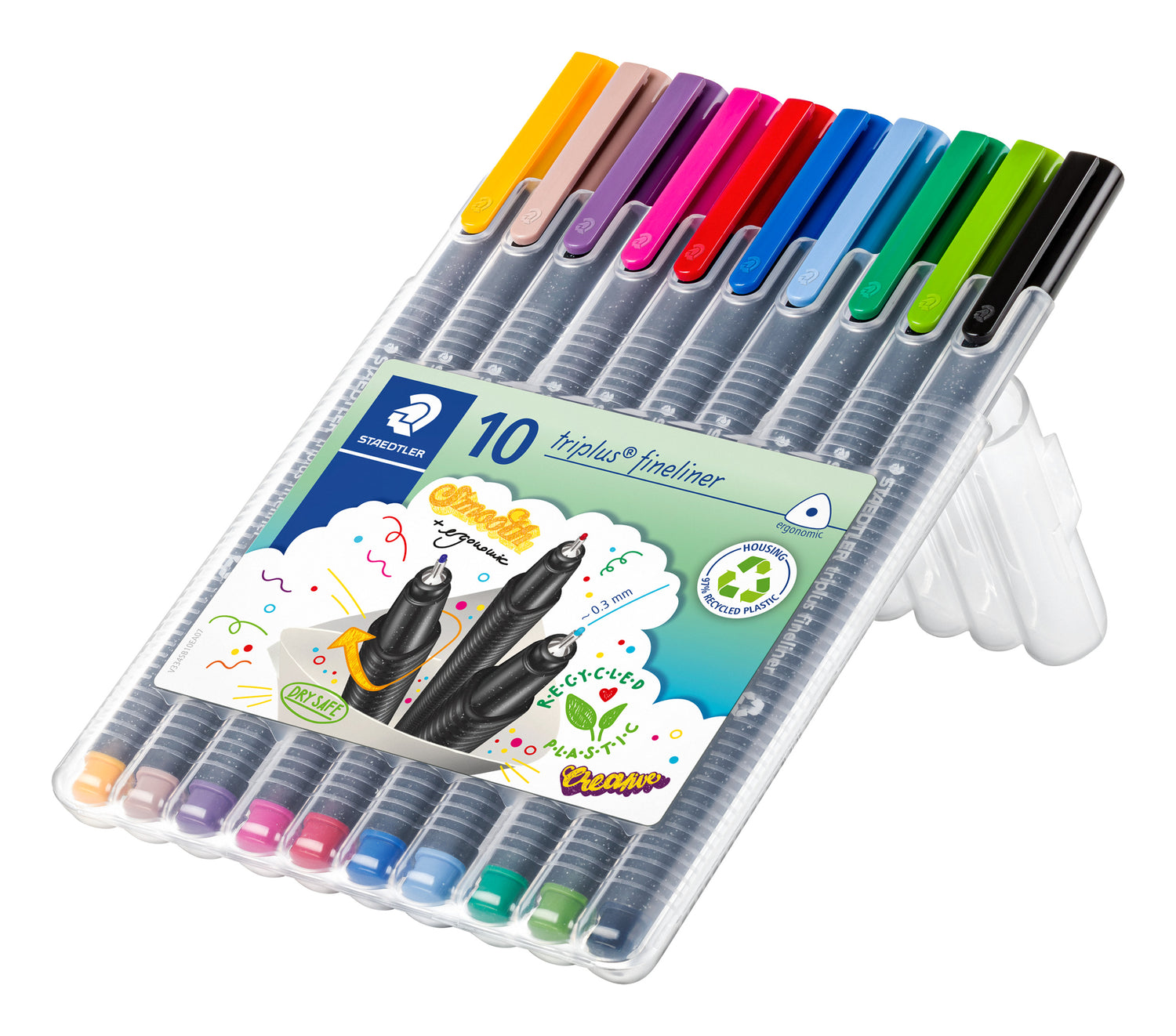 Marcadores Triplus Fineliner 0.3mm 10 Unidades Staedtler