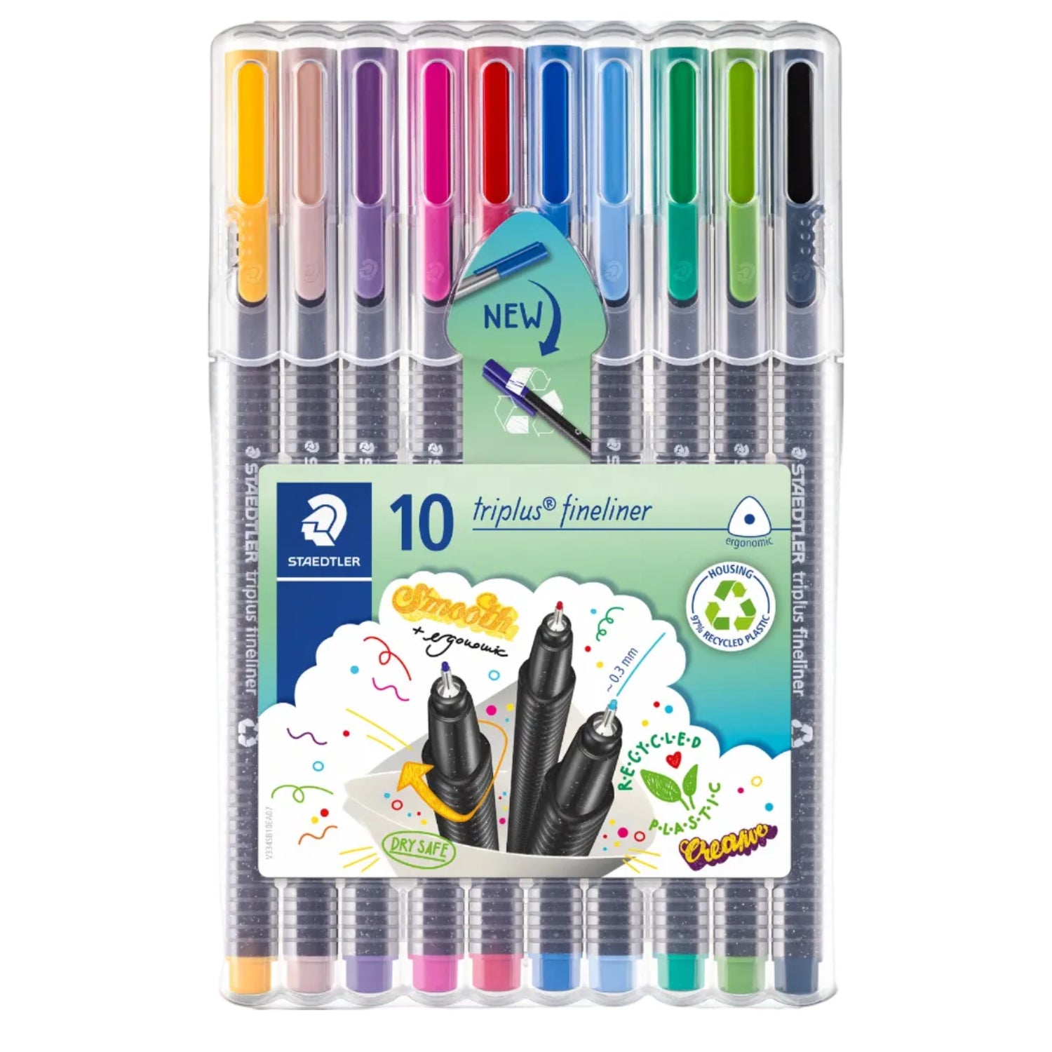 Marcadores Triplus Fineliner 0.3mm 10 Unidades Staedtler