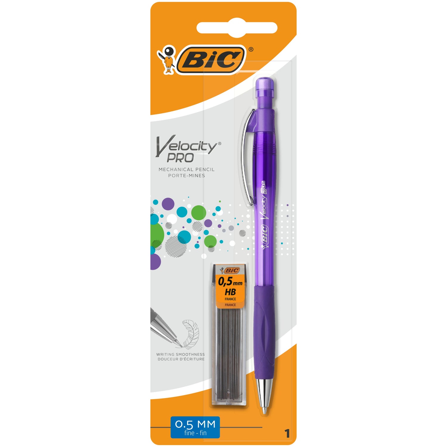 Lapiseira Velocity 0,5mm e 12 Minas HB (várias cores) Bic