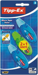 Fita Corretora Micro Tape 8m 3 unidades Tipp-Ex