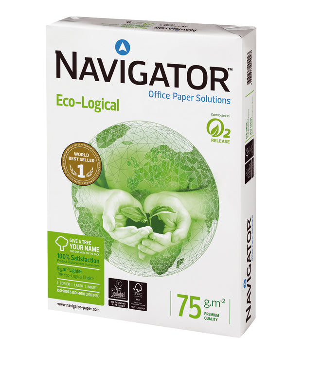 Resma Papel Impressão Navigator Eco A4 75G 500