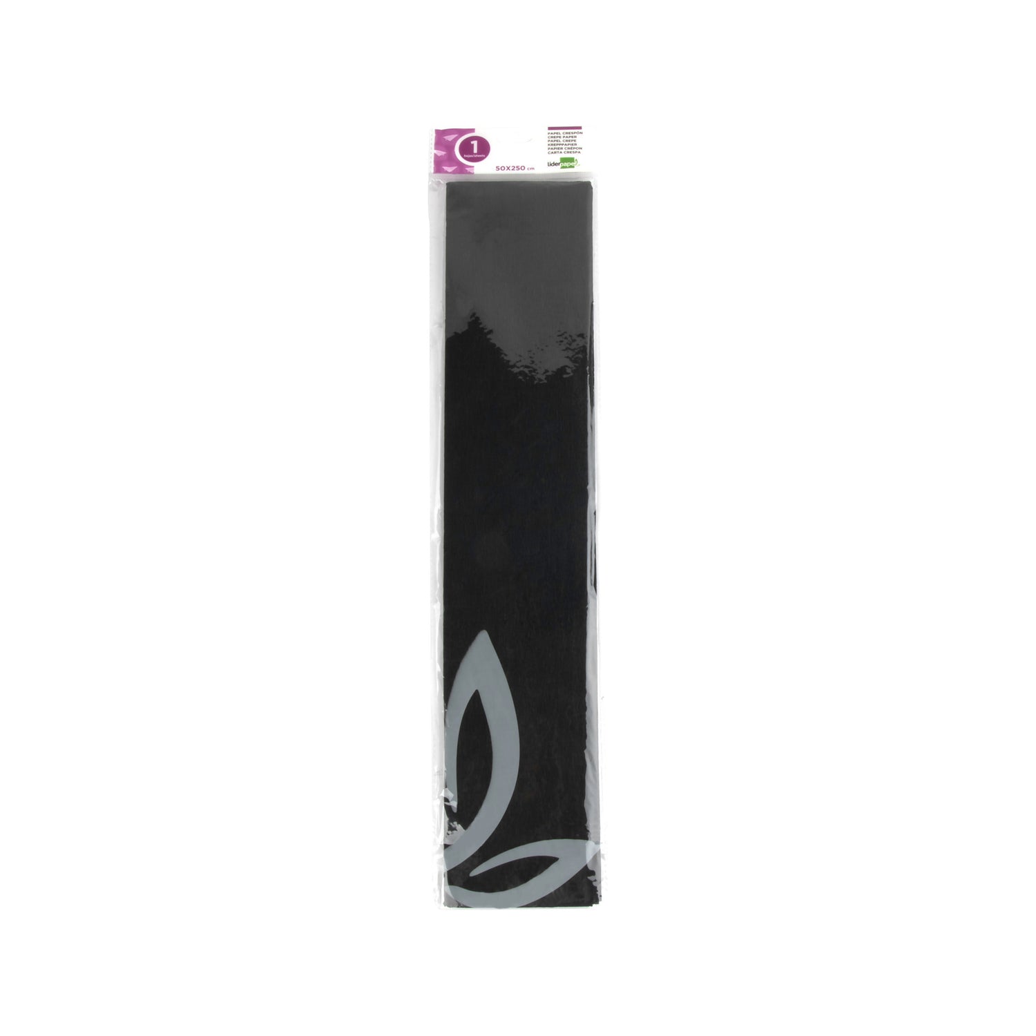 Papel Crepe Preto 50x25cm Liderpapel