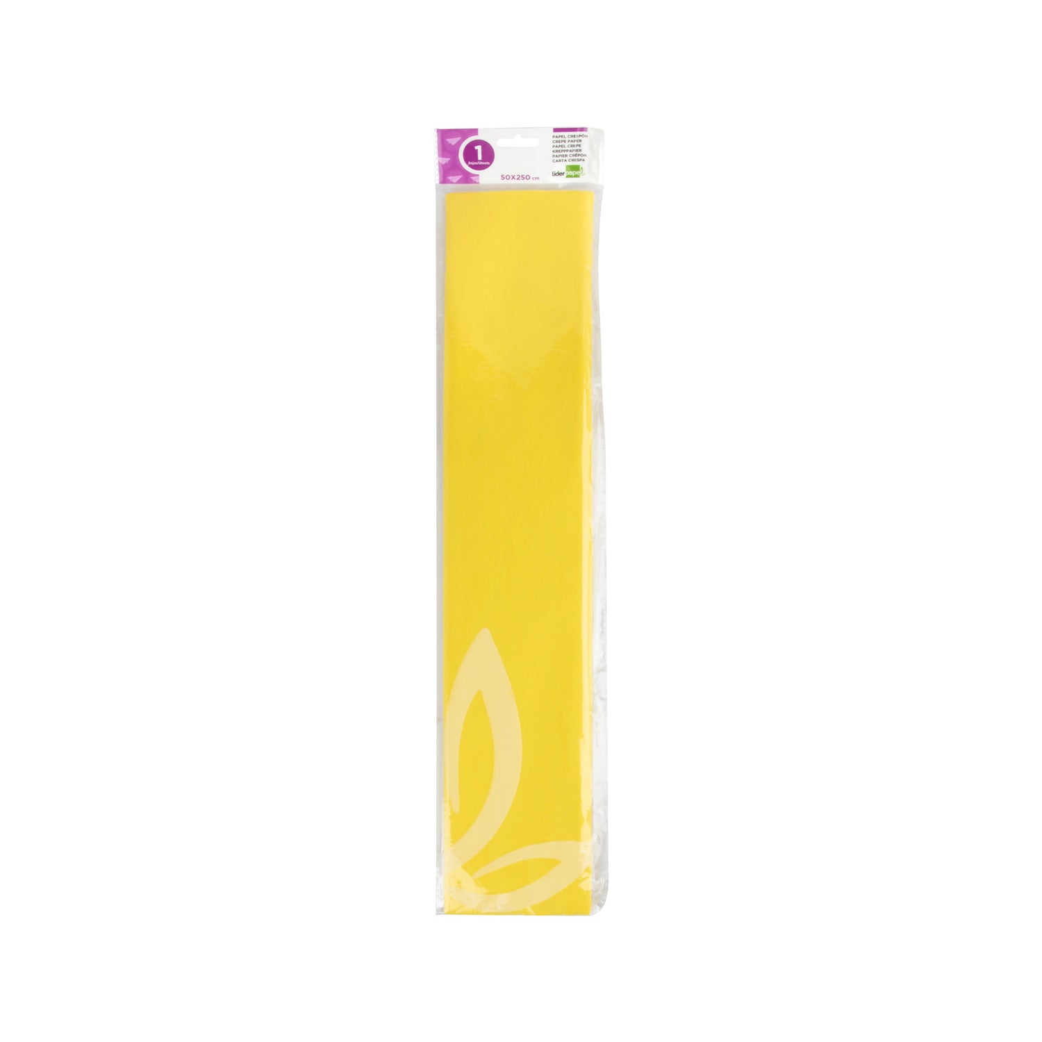 Papel Crepe Amarelo 50x25cm Liderpapel