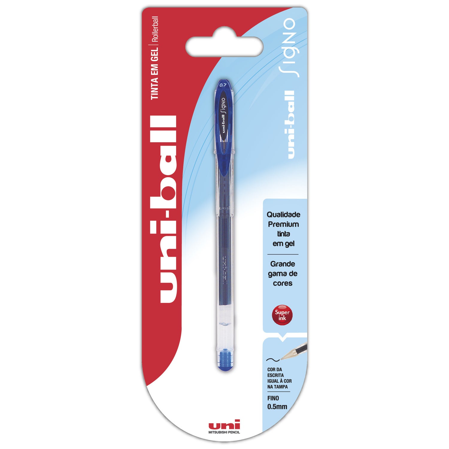 Esferográfica Roller Gel Uni Signo Um120 Azul