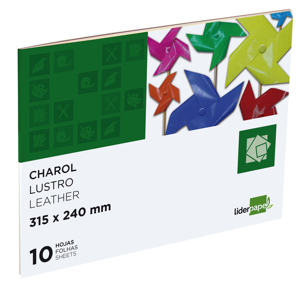 Papel Lustro Bloco 10 Folhas Liderpapel