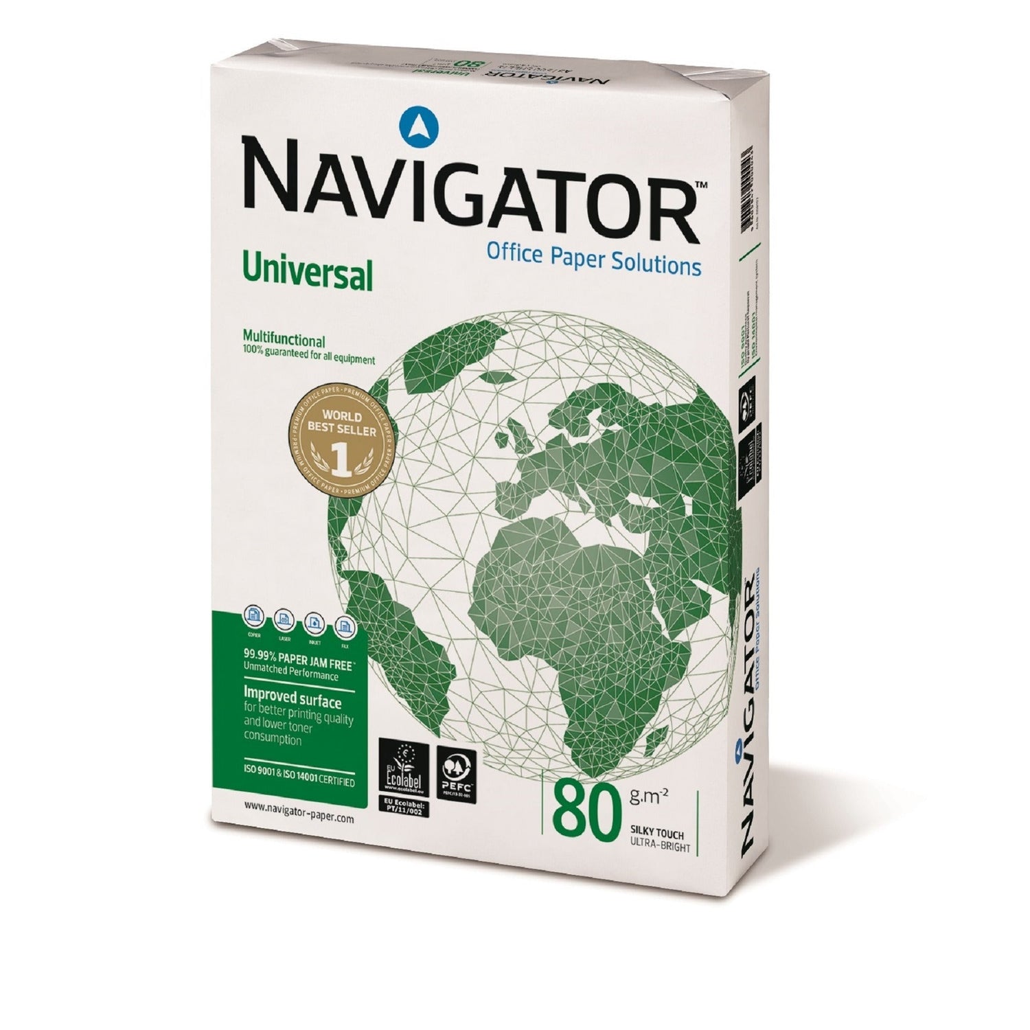 Resma de Papel de Impressão A4 5 x 500 Folhas 80g/m2 Navigator