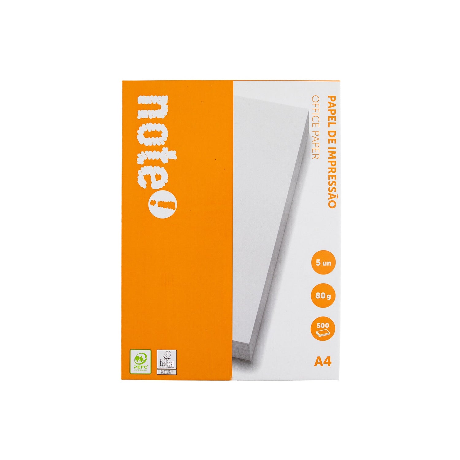 Resma de Papel de Impressão A4 5 x 500 Folhas 80g/m2 Note!
