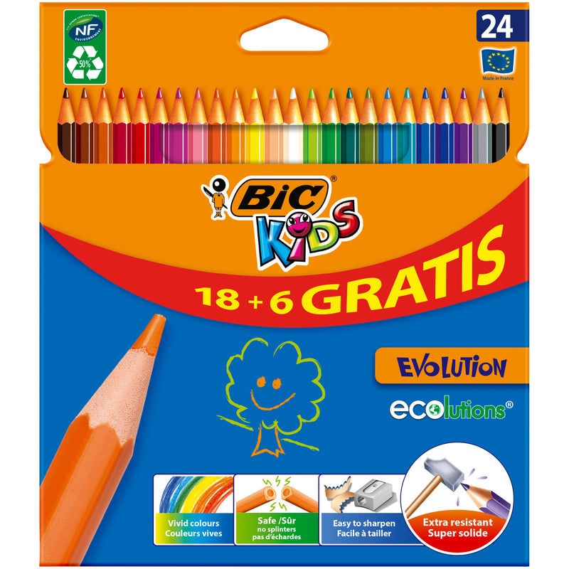 Lapis Cor Bic Kids Evolution 18+6