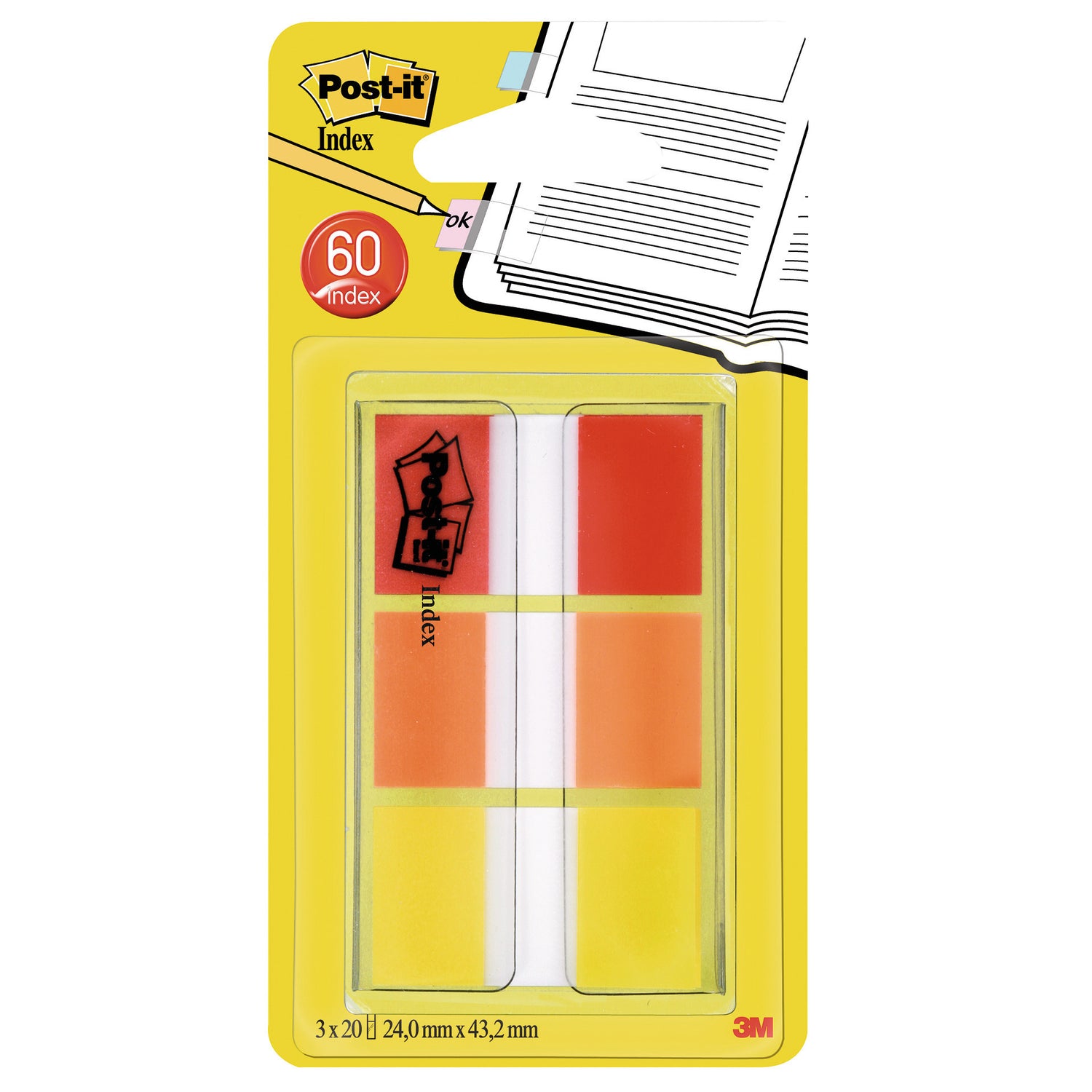 Sinalizadores Retangulares 24x43,2mm Post-it