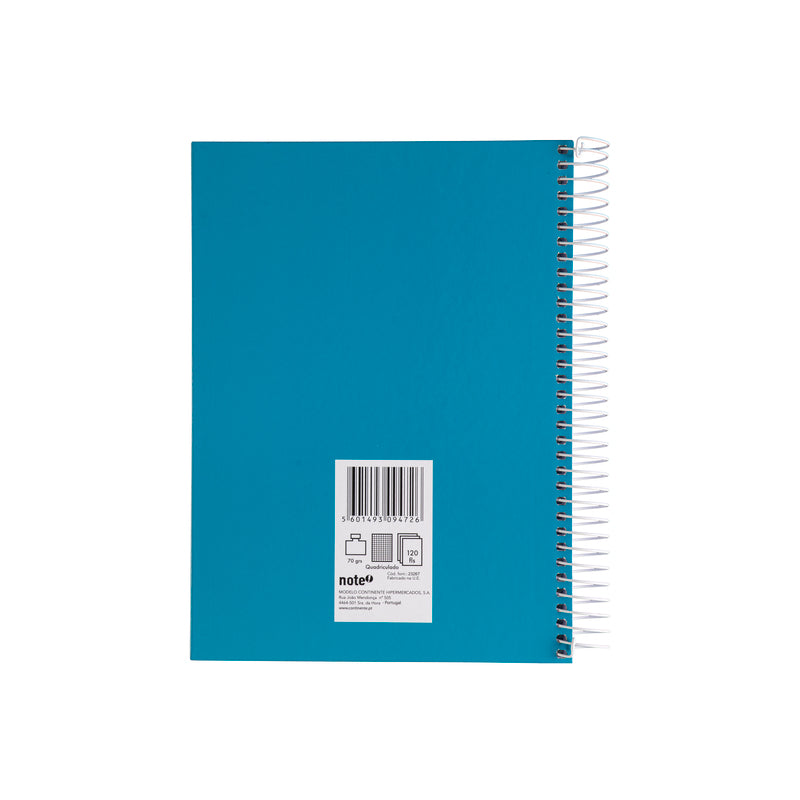 Caderno Espiral A5 Capa dura 120F Q Azul Acid Tecnocol