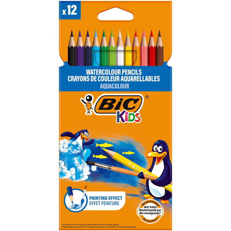 Lápis Cor Aquacouleur Bic Kids 12Unidades