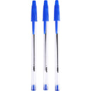 Esferográfica Transparente de Tinta Azul