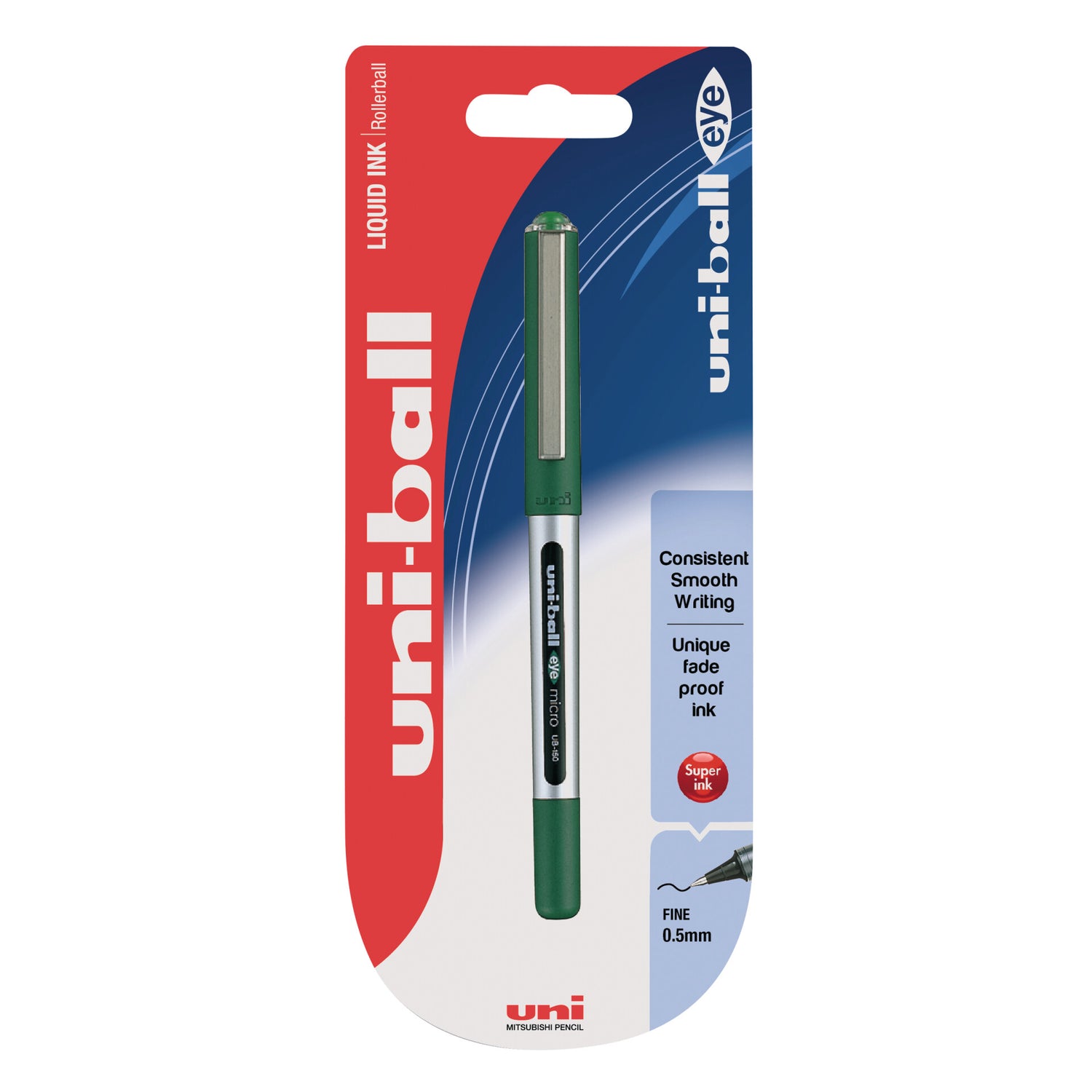 Esferográfica Uni Eye Micro Ub-150 Verde