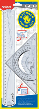 Régua, Esquadro e Transferidor para Esquerdinos Maped