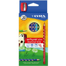 Lápis Cor Slim+Afia Para Esquerdinos 12 Unidades Lyra