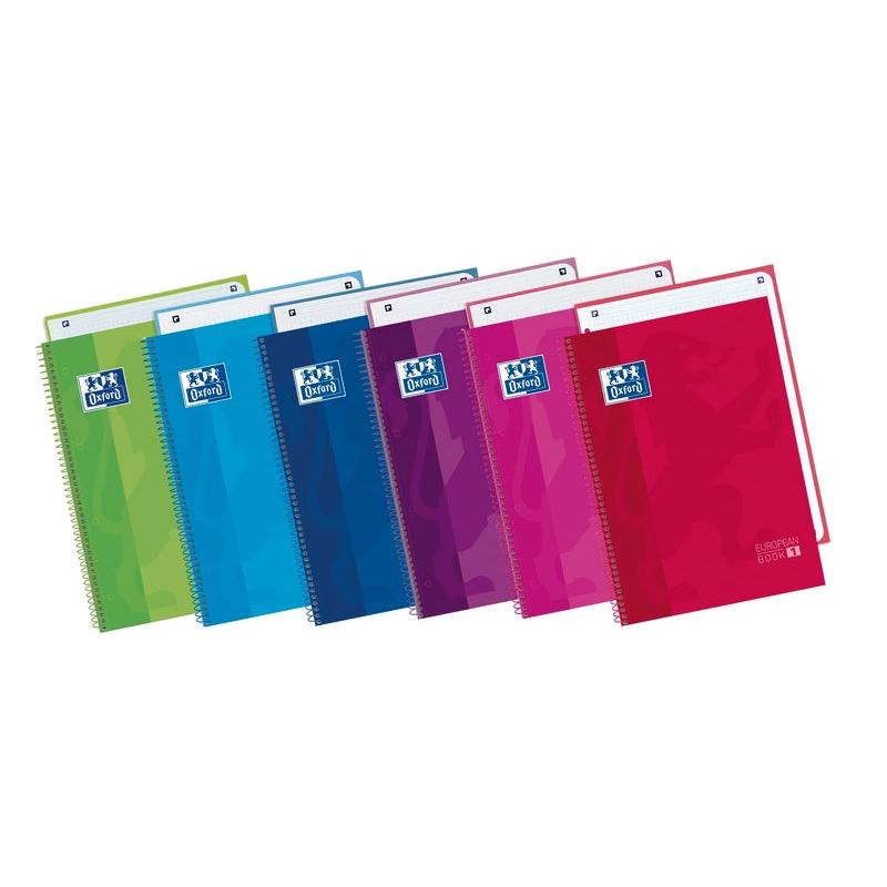 Caderno Espiral A4 Quadriculado (várias cores)