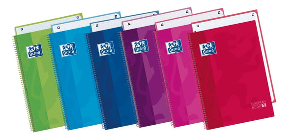 Caderno Espiral A4 Quadriculado 80 Folhas 90G Eurobook Oxford