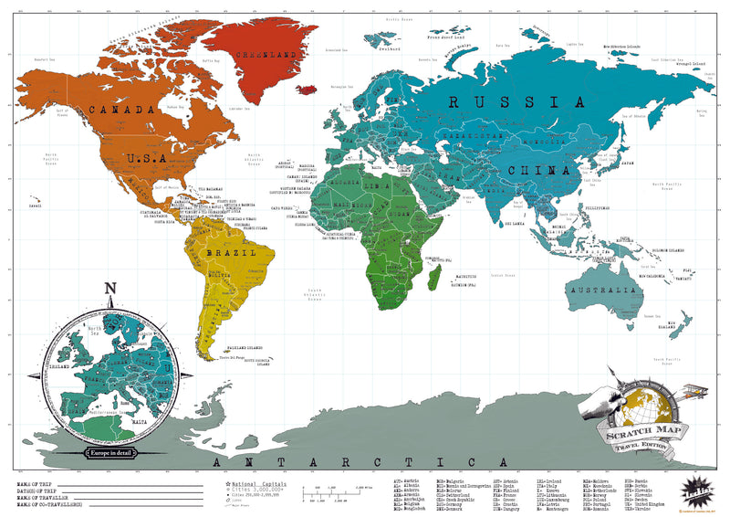 Mapa Mundo Pequeno - Branco