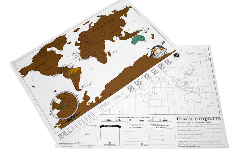 Mapa Mundo Pequeno - Branco