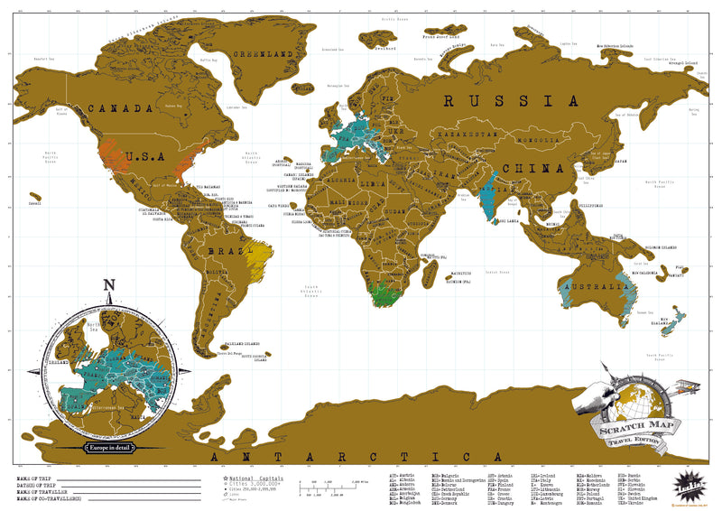 Mapa Mundo Pequeno - Branco