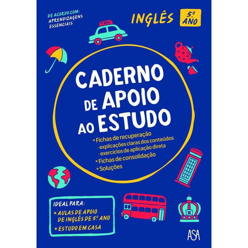 Caderno de Apoio ao Estudo - Inglês 5.º Ano