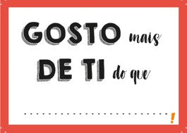 Cartão Hn Gosto Mais De Ti