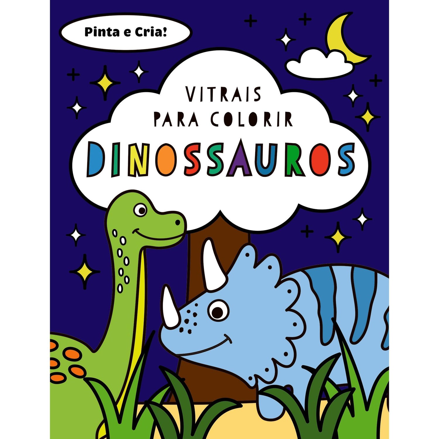 Vitrais para Colorir - Dinossauros de Emma Smith