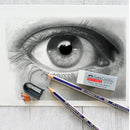 Conjunto 2 Lápis HB + Afia + Borracha Faber Castell