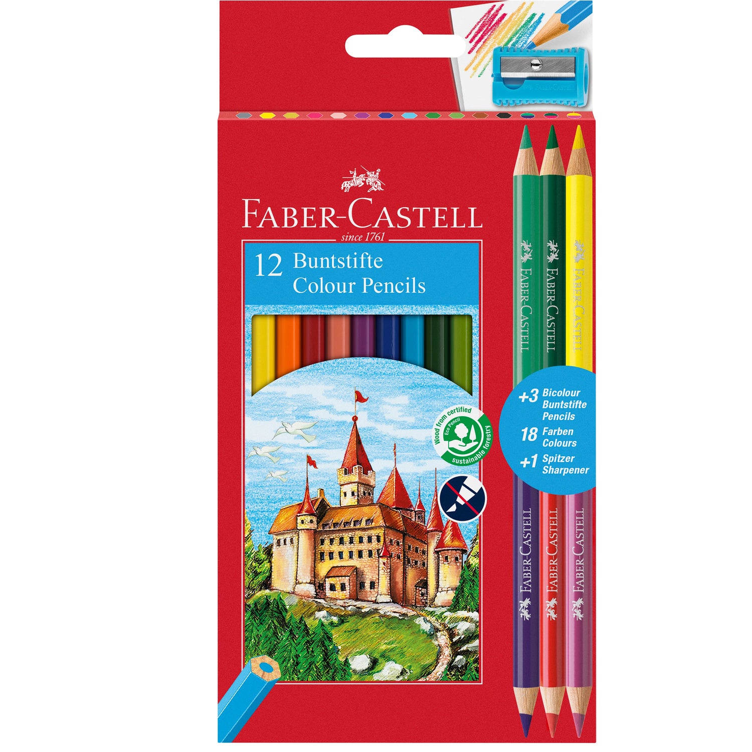 Lápis de Cor e Afia Faber-Castell
