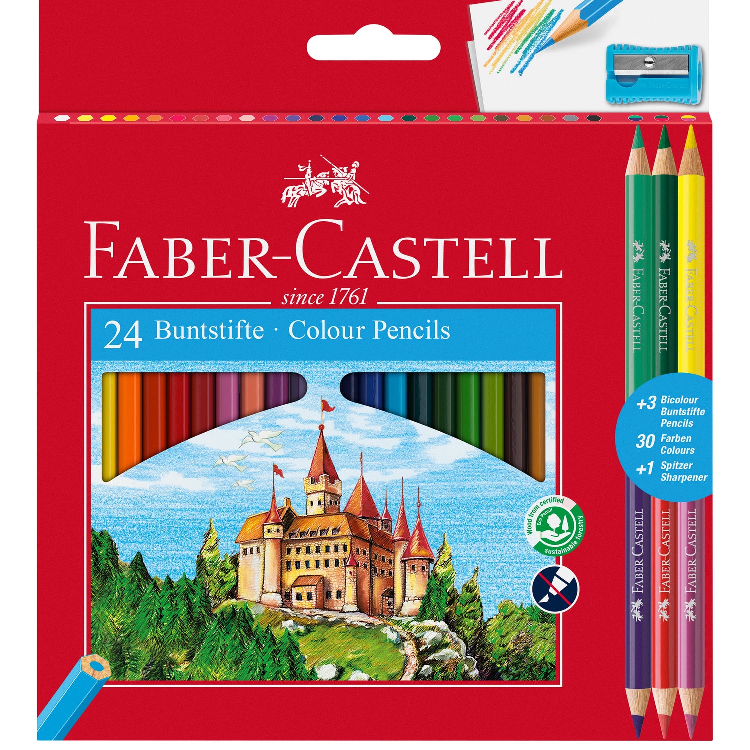 Lápis de Cor e Afia Faber-Castell