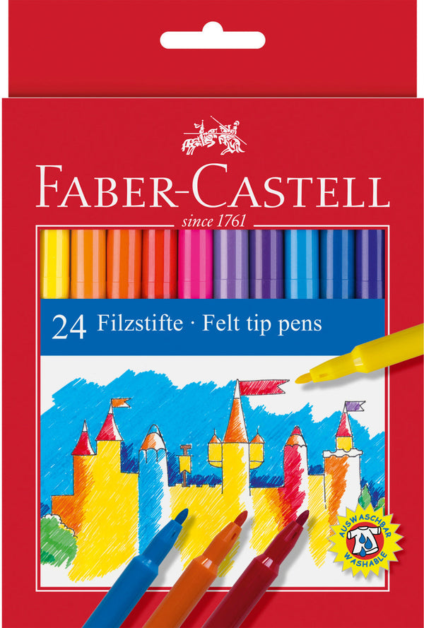 Marcadores de Colorir Finos 24 unidades Faber Castell