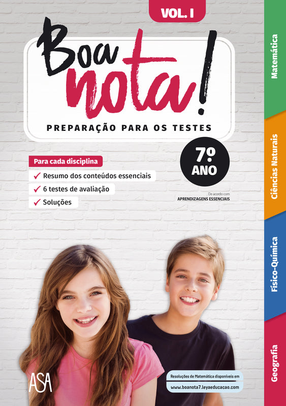 Boa Nota! Preparação para os Testes - 7º Ano (volume 1)