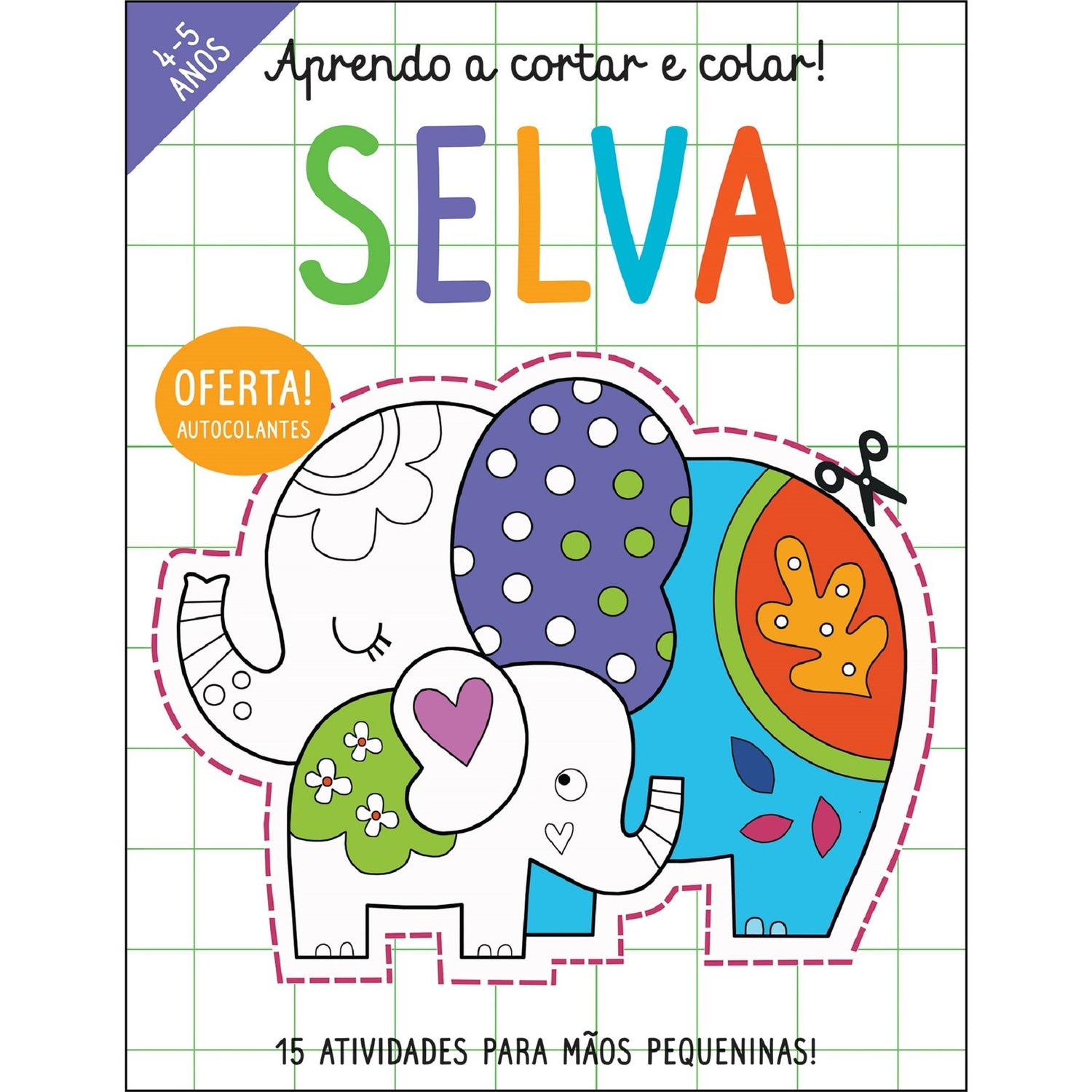 Aprendo a Cortar e Colar! - Selva de Elizabeth Golding - 15 Atividades para Mãos Pequeninas!