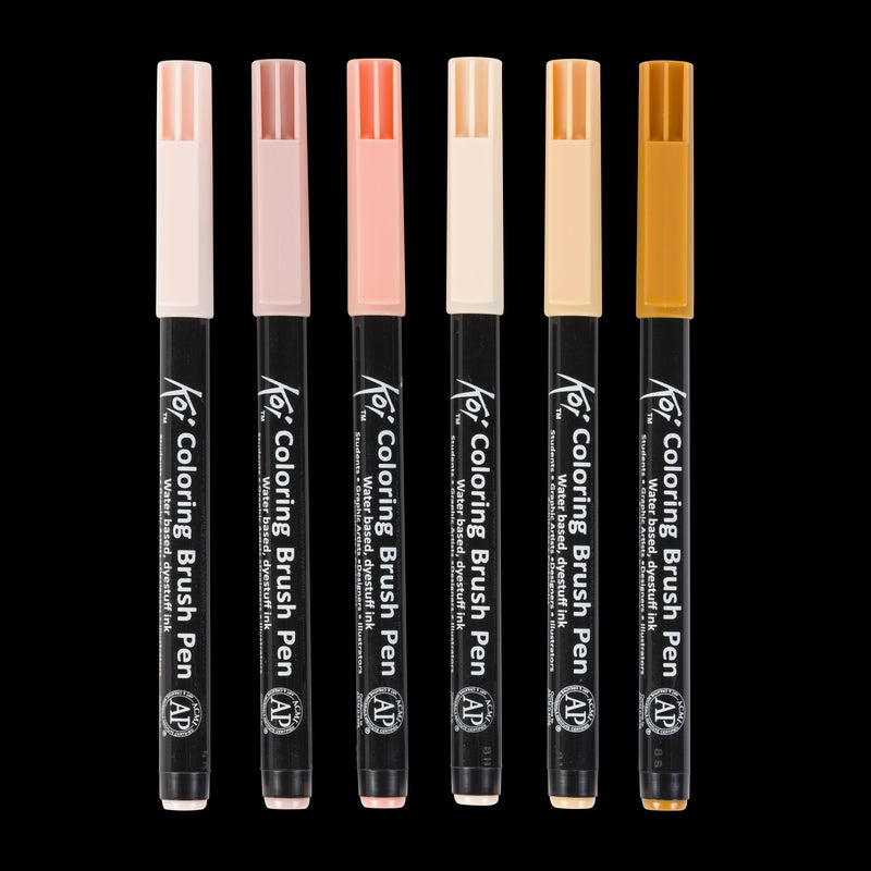 Conjunto de 6 Marcadores Sakura Koi Coloring Brush